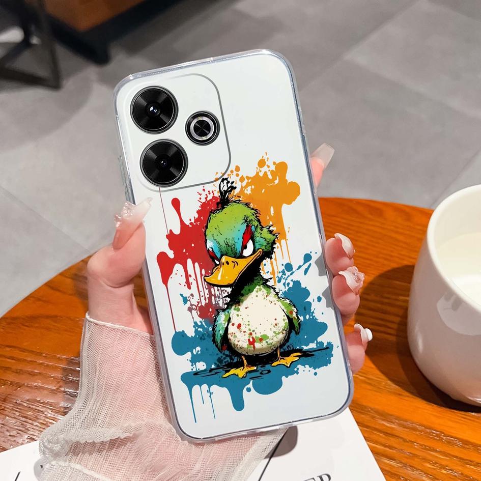 Populární pouzdro s graffiti motýlem pro Xiaomi Redmi 13 13C 14C A3 Note 13 Pro K70E K60 Ultra Nový kryt Měkký silikonový Ochrana proti pádu Průhledné pouzdra na telefon pro Redmi