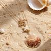 Retro Ocean Style Starfish & Shell Multi-layer Necklace