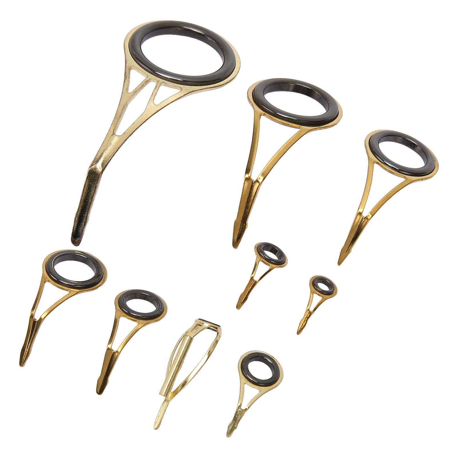 

9 шт. Набор для ремонта кончиков удилища Направляющие кончиков удилища из нержавеющей стали с керамическими кольцами Набор для замены