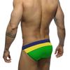 Men's High Slit Sexy Triangle Swimming Trunk Quick Dry Drawstring Color Blocked Beach Shorts