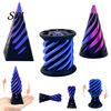Spiral Stress Relief Toy 3Pcs 3D Printed Cone Figurine Impossible Passthrough Sculpture Vortex Thread Anxiety Gadget Illusion Mini Pyramid Cylinder