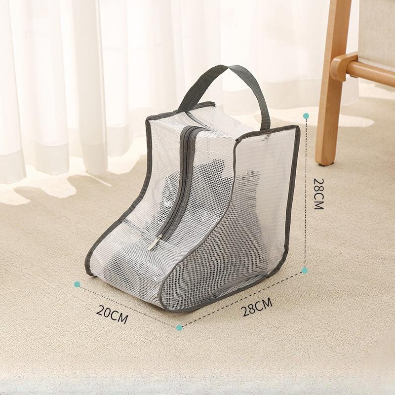 Stiefel-Aufbewahrungstasche, wasserdicht, staubdicht, transparent, Schuh-Schutztasche, mit Reißverschluss, tragbar, Stiefeltasche, Haushalts-Reise-Aufbewahrung