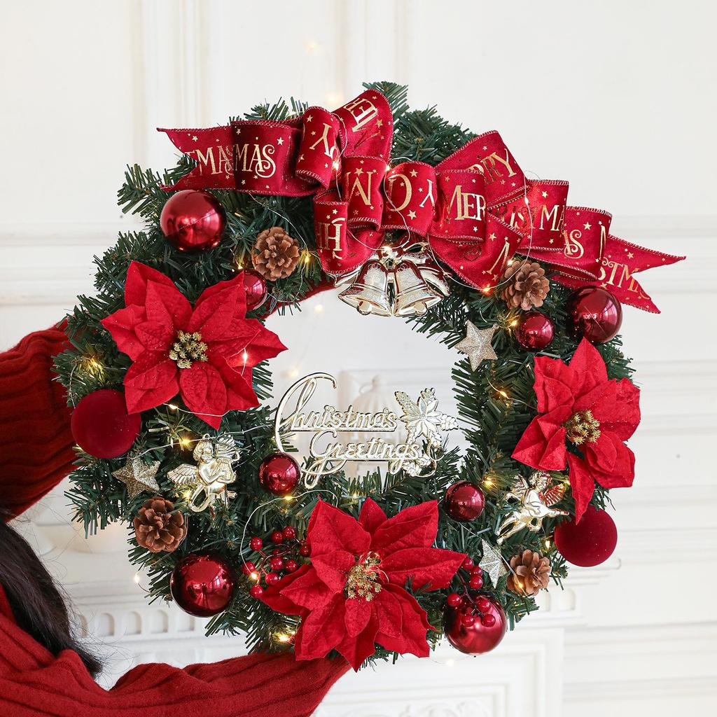 New Enchanted Luminous Christmas Wreath - Window & Door Decoration