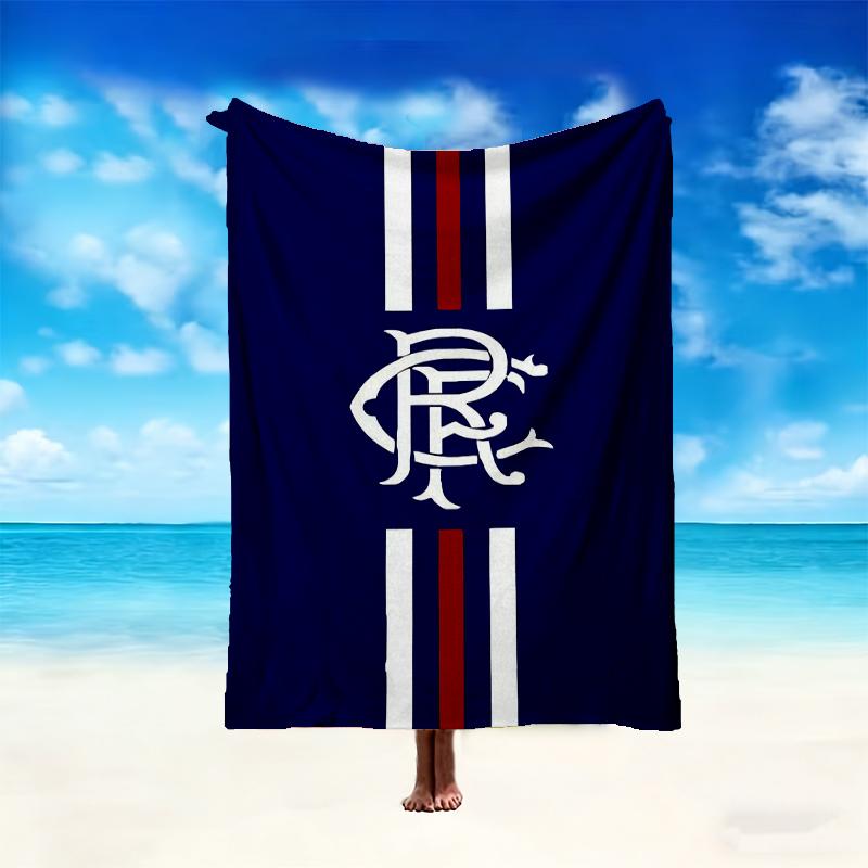[1pc Rangers FC Blanket] All-Season Blanket - Cozy Blanket for Sofa Couch Home Decoration, Digital Printed Nap Blanket