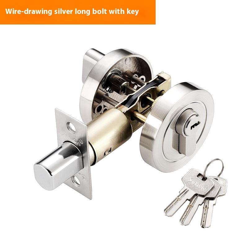 Copper Chrome Single Cylinder Deadbolt Door Lock Anti-Theft Security Hardware for Home Door Gate серебряный
