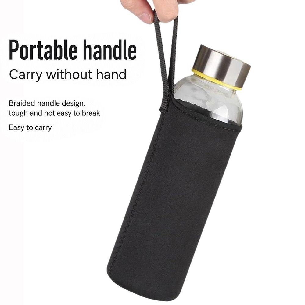 Black Water Bottle Case Portable Cup Sleeve Lightweight Cup Covers Bag