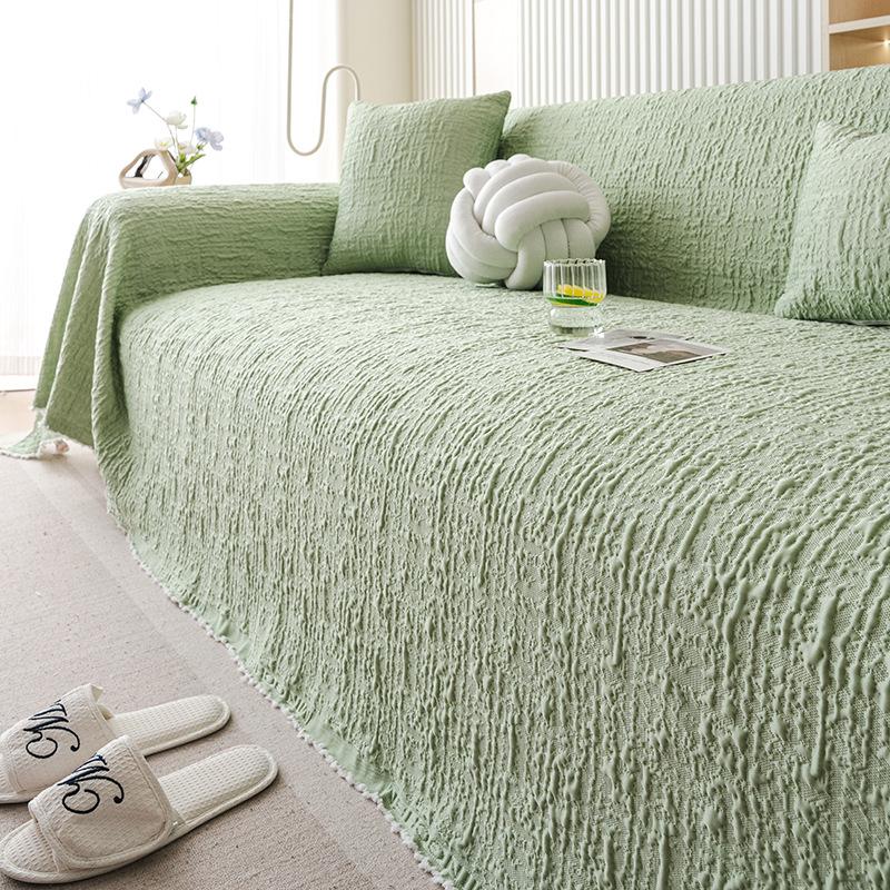 

Большой чехол для дивана, высококачественное диванное полотенце с ледяным эффектом, полный комплект современного минималистичного чехла для кожаного дивана 180-130