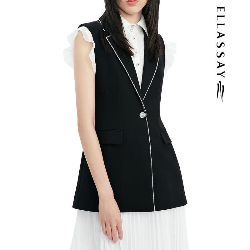 ELLASSAY Women's Faux Two-Piece Vest Dress