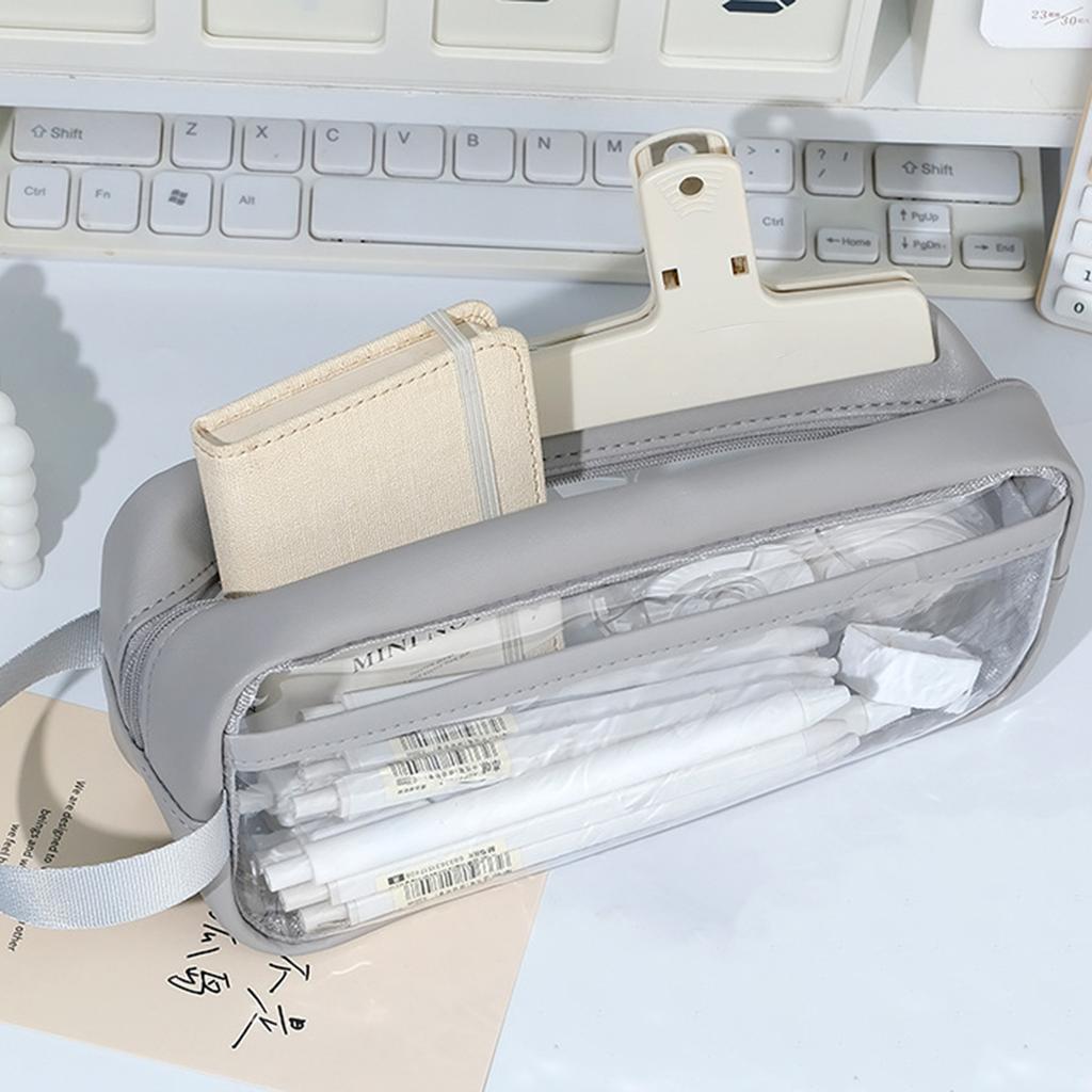 Transparent Pencil Case Big Capacity Clear Pencil Bag Stationery Organizer for Students School Supplies