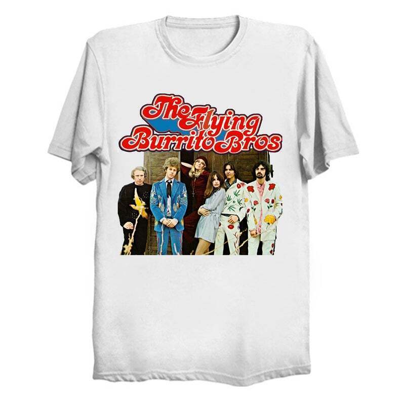 The Flying Burrito Brothers Shirt Black Cotton All Size Unisex Unisex T-Shirt S