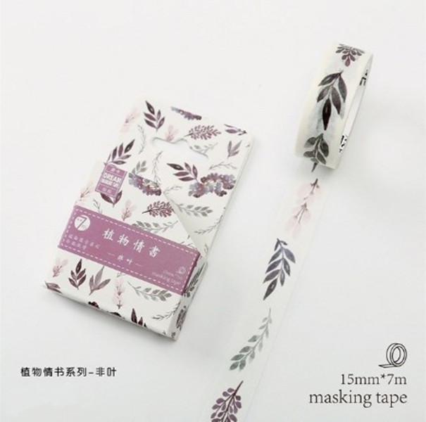 Beautiful Wash Tape Flower Plant Japanese Masking Adhesive Tape Decors Scrap Booking Sticker Label