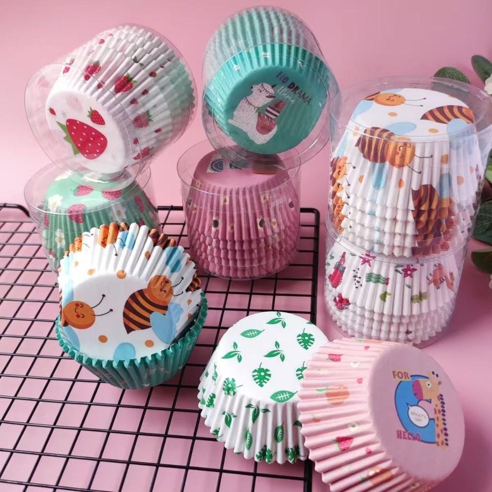 200Pcs Disposable Muffin Cases Decorative Cake Molds Baking Accessories Baking Cups Birthday