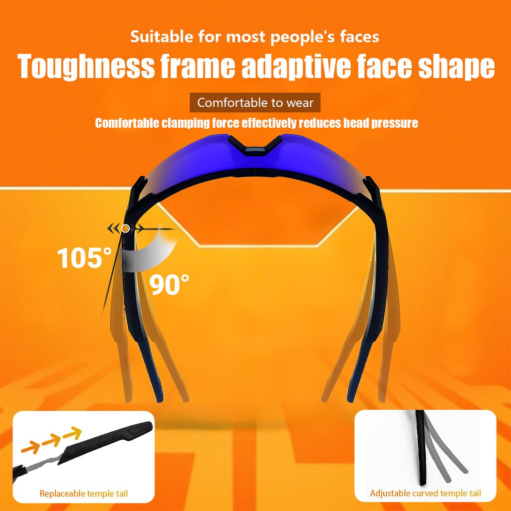 Bisiklet Güneş Gözlüğü Akıllı Bluetooth Gözlük UV400 Koruması Rüzgar Geçirmez Gözlükler Yol Sürüşü Bisiklet Spor Gözlüğü Gözlükler