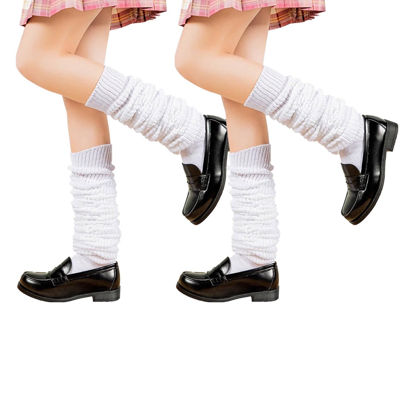 

Trnvco Свободные школьные носки для ног Вязаные носки для средней и старшей школы Холод Идеально для и Костюмы Носки, Белый, 80см/120см, Форма, Гетры,
