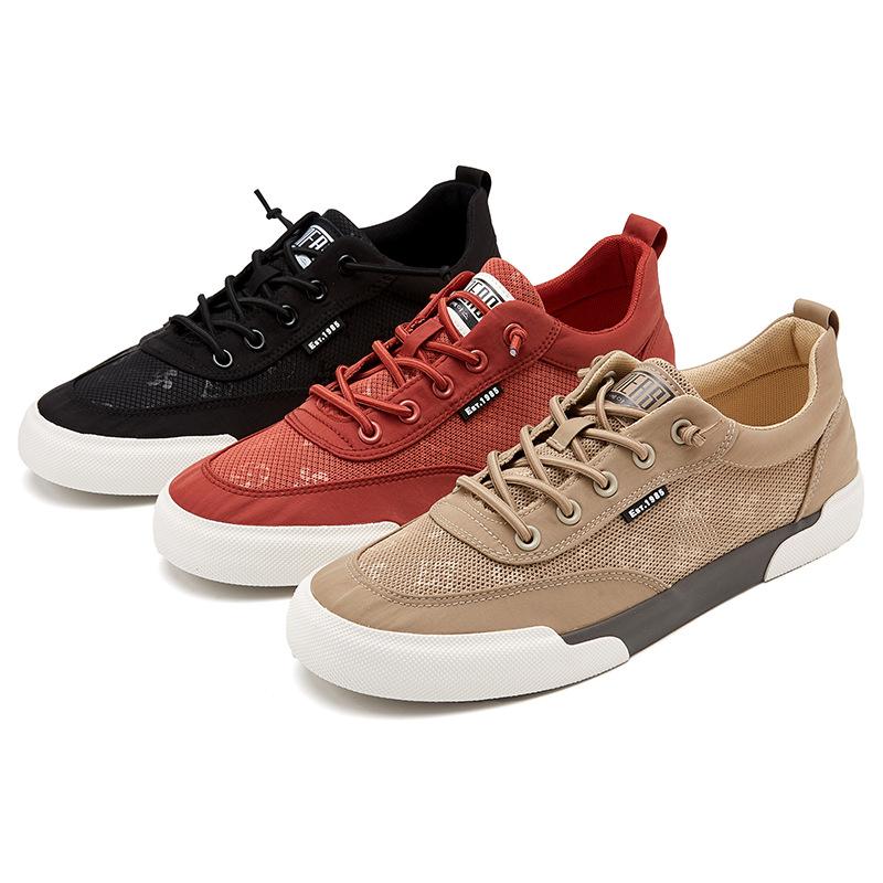 New Summer Mens Shoes Fashionable Light Luxury Trend Versatile Mens Casual Shoes Mesh Hollow Breathable Cloth Shoes