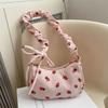Cute strawberry women's bag women's new trendy versatile underarm bag fashionable high-end textured shoulder bag
