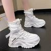 Fashion Luxury Platform Ankle Boots Women Chunky Thick Sole Lace Up Motorcycle Boots for Women Light Cozy Non-slip Shoes Botas De Mujer