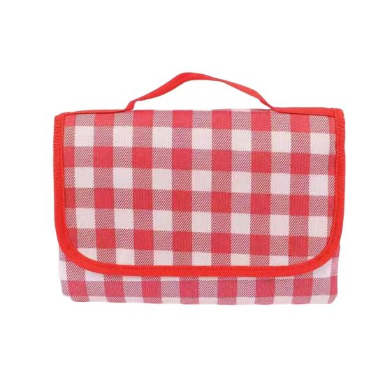 Foldable Picnic Mat Waterproof Sand Blanket Extra Large Picnic Rug Healthy Odor-Free Fabric Yellow Red Stripe Blanket for Beach