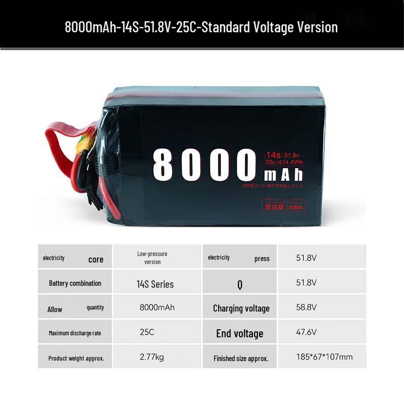 Jiangming Aviation High-Rate 14S 8000mAh Drone Battery