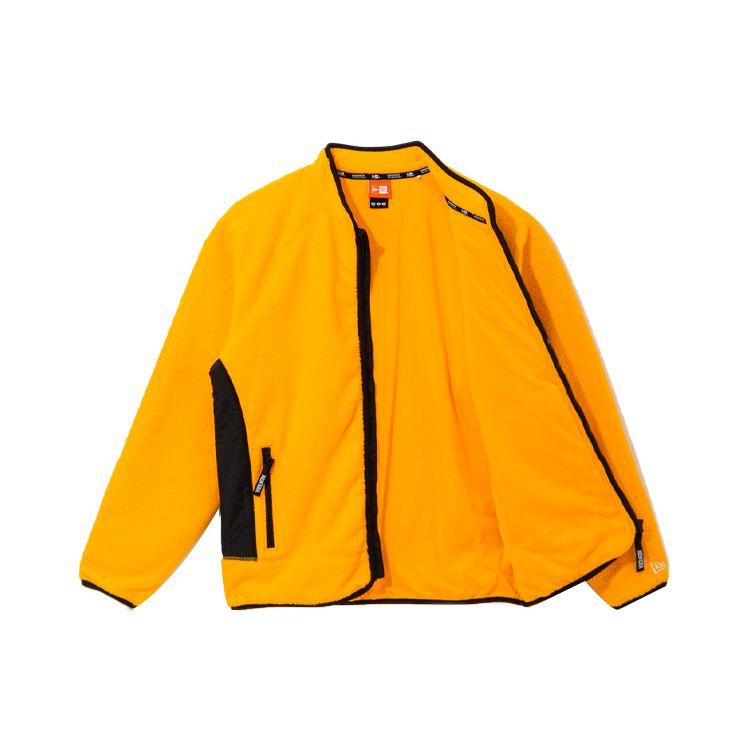 New Era Color Block Zip Fleece Jacket Unisex Jackets Yellow 12866475
