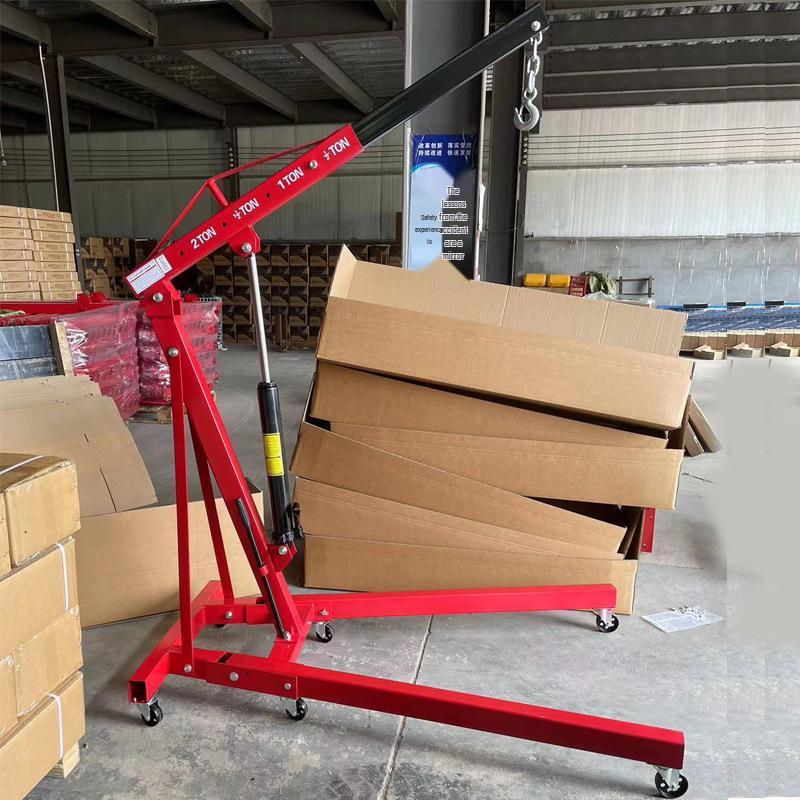 3T Engine Hoist & 2T Folding Crane - Portable Manual Hydraulic Lift