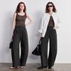 Chuyu Women's High-Waist Wrinkled Casual Pants
