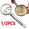 Stainless Steel Egg Stirring Whisk Double Eyeliner Circles Manual Dough Beater Flour Mixer Kitchen Tool Cream Butter Dough