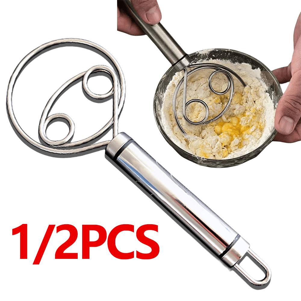 Stainless Steel Egg Stirring Whisk Double Eyeliner Circles Manual Dough Beater Flour Mixer Kitchen Tool Cream Butter Dough
