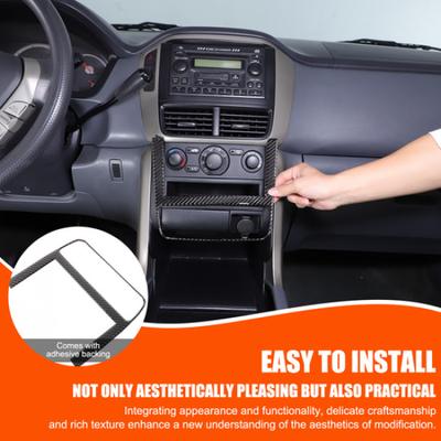 Soft Carbon Fiber Multimedia Switch Trim Sticker For Honda Pilot 2003-2008
