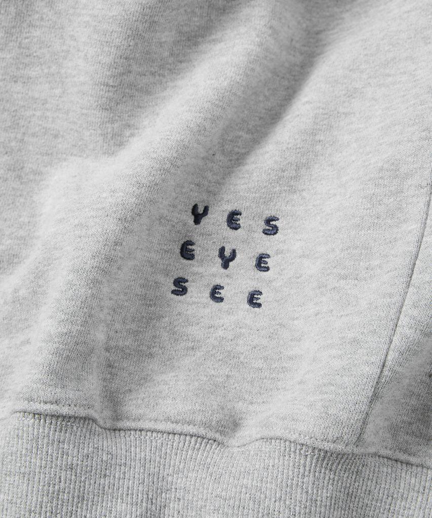 YESEYESEE Y.E.S Checkered Logo Sweatshirt Gray