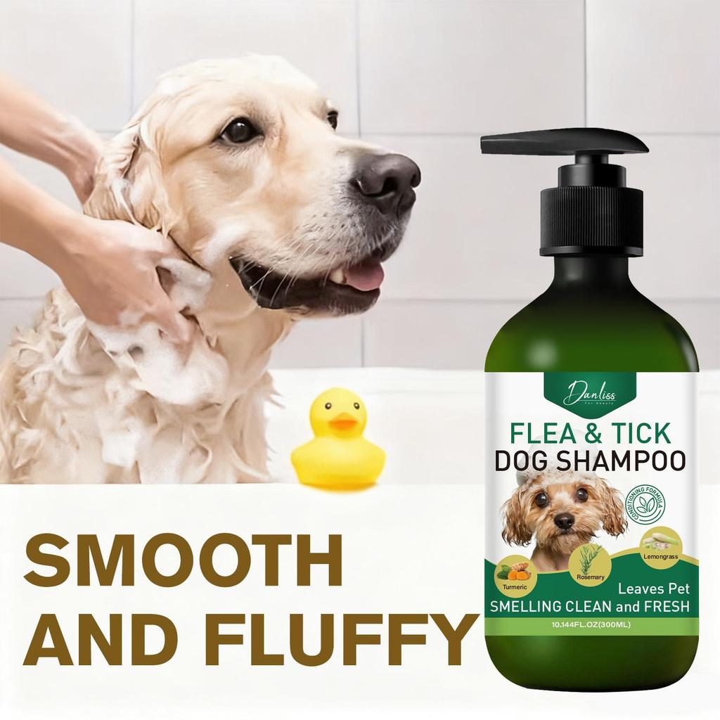 FLEA & TICK DOG SHAMPOO-Smooth And Fluffy-Protection Against Brown Dog-Pure Herbal-300ml