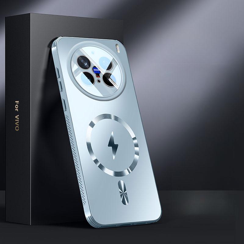 

для Чехол Magsafe для VIVO X200 Pro mini Матовый противоударный защитный чехол для объектива VIVO X100s Pro X100 Ultra Magnetic Shell VIVO X100 Ultra синий