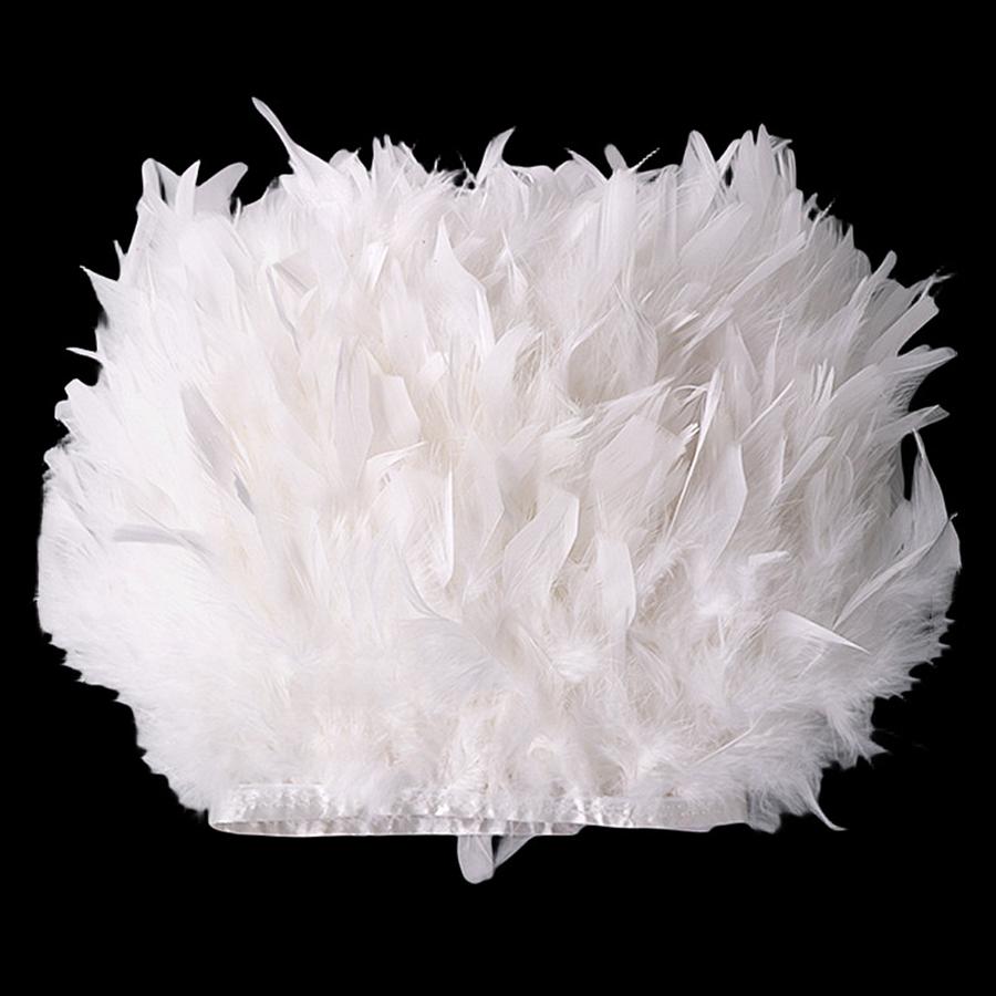 100CM Multi-Color Feather Trim | Pre-Punched Holes DIY Supplies for Lampshades, Christmas Trees & Boho Wedding Arches