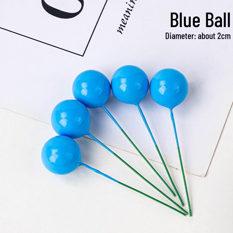 100pcs Cake Toppers: Gold, Silver, and Colorful Balls for Birthday Party Decorations