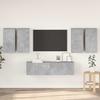 Vidaxl 6-Cz. TV Cabinet Set, Concrete Grey, Wood-Based Material
