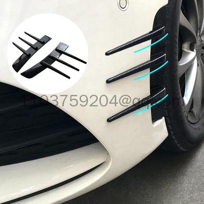 2pcs Universal Car Shark Gills Side Fender Vent Air Wing Cover Trim Cover Glossy BlackCarbon Fiber Auto Body Decorativer Sticker