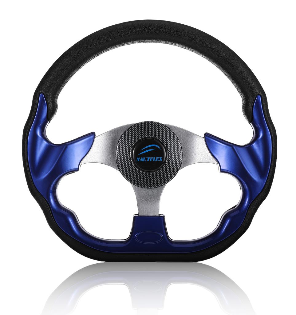 Alloy Boat Steering Wheel Reusable Detachable 3 Spokes Outdoor Kayak Helm Rudder Hardware Accessories with Center Cap