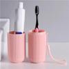 Travel Toothbrush Cup Box Round Plastic Portable Toothpaste Holder Home Organizer Storage Case Stand Bathroom Accessories