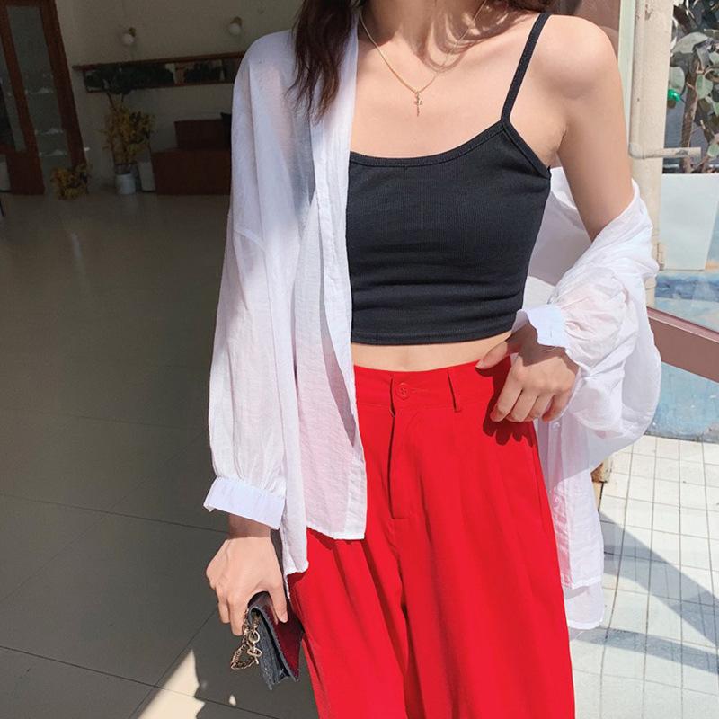 Women Slim Slimming Camisole Female Carefully Machine Chic Short Vest Summer Korean