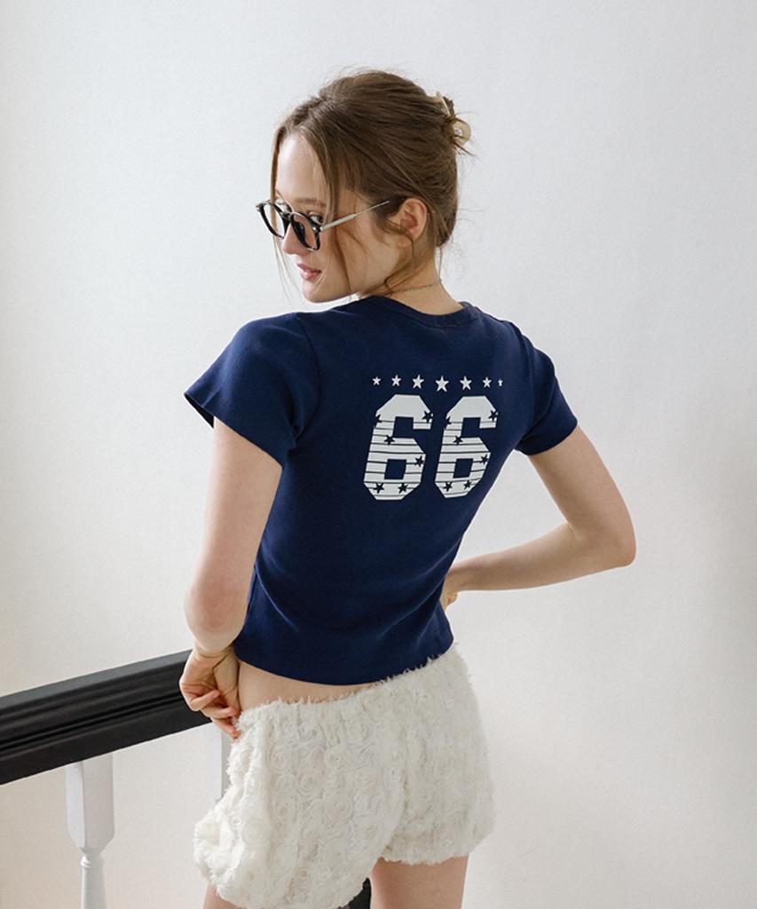 Leteoli Lr Number Point T-Shirt_Navy