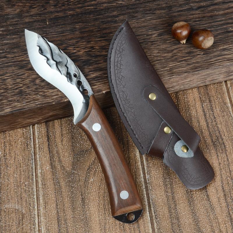 Rybářský nůž z nerezové oceli Kuchyňské nože Nože na maso Nože na kosti Ovoce Zelenina Řezací nástroj s krytem nože