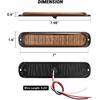 7.5 Inch Aluminum Housing Amber 24LEDs Trailer Side Marker Turn Signal Light Surface Mount Clearance Lights Of Truck Motorcycle Tractor RV Pickup,