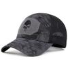 Unisex Schädel-Stickerei Baseballkappen Herren Outdoor Atmungsaktives Netz Taktik Bergsteigen Schirmmütze Verstellbare Snapback Kappen