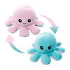 Stuffed Octopus, Double-sided, Reversible, 20cm, Flip-over Doll, Angry and Laughing Faces, Funny (20cm [Sky Blue & Pink])