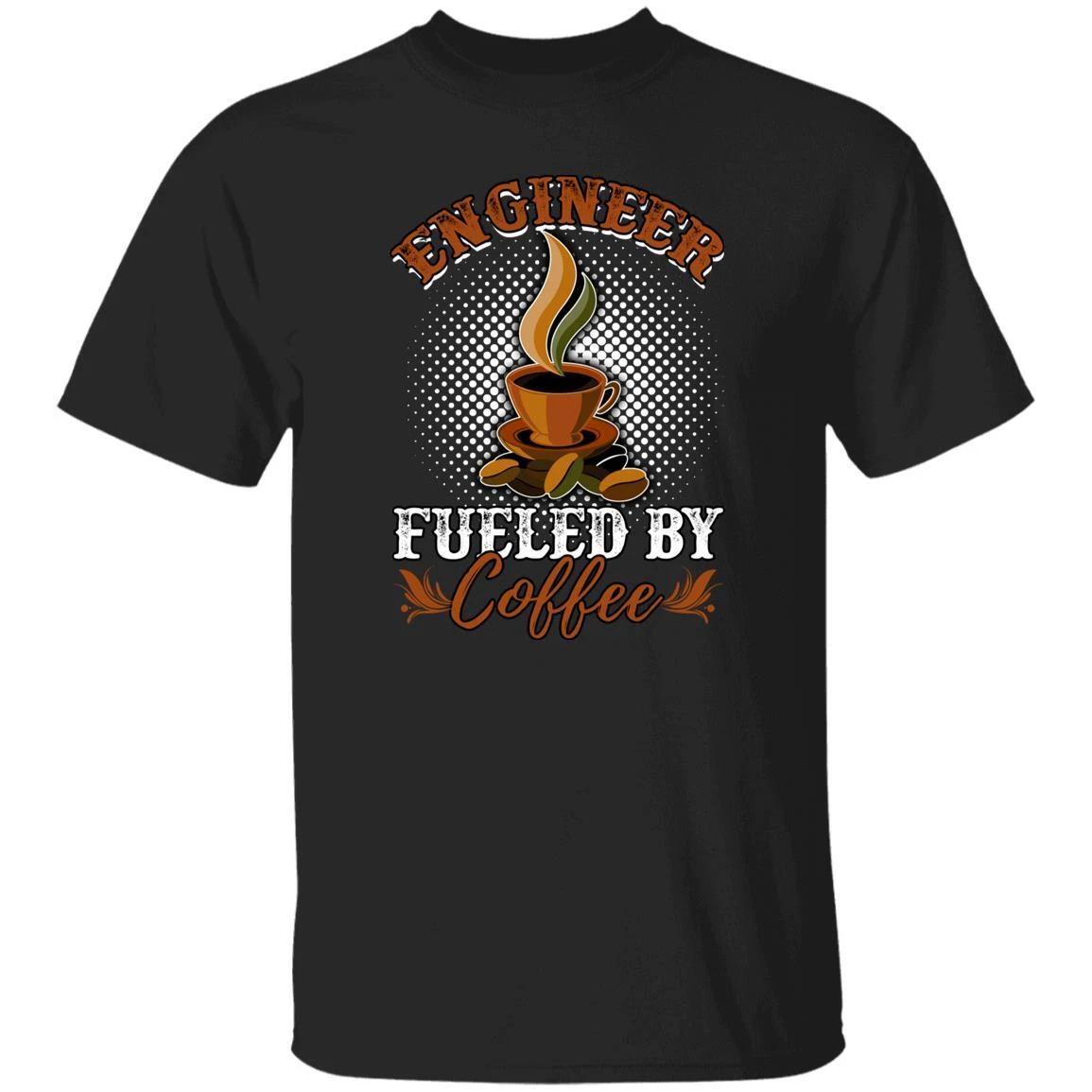 Engineer fueled by coffee Unisex shirt gift chemical engineer tee black navy L