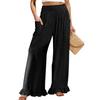 Women's Wide-leg Pants With Pockets, Comfortable Dress Pants, Women's High-waisted Business Casual Pants
