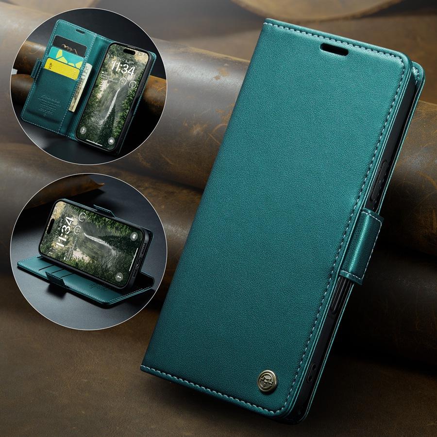 

Чехол-кошелек с блокировкой RFID, кожаный чехол-книжка с боковой застежкой для Samsung A56 A36 A55 A35, магнитная беспроводная зарядка Google для iPhone 16 15 Samsung A06 зелёный
