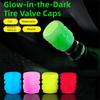 8Pcs Self-luminous Glowing Tire Valve Caps Night Glowing Tyre Valve Stem Cover  Night