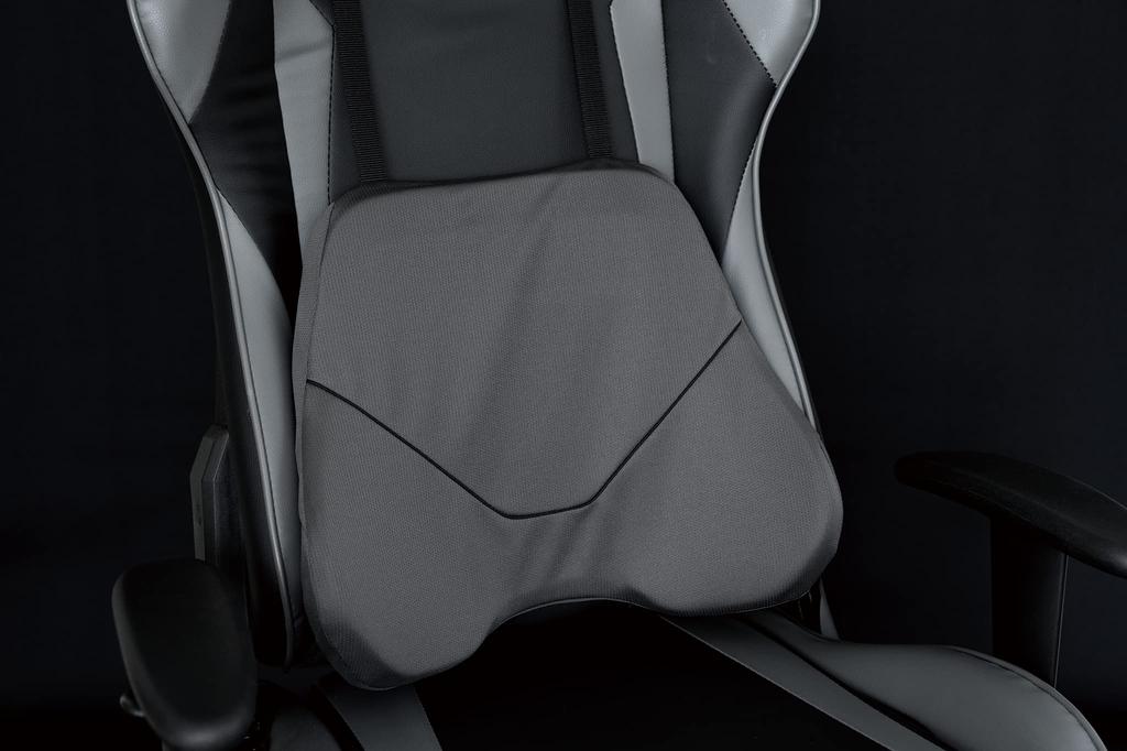 EXGEL Gaming Chair Back Gray Lower Back Lower Back Pain Gaming Made in Seat Urethane Foam Cushion, Cushion, Pain, Prevention, Lumbar, Chair, Japan,