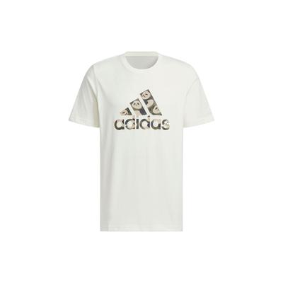 T-Shirt With Printed Logo Casual Short Sleeve Men Tops White JI6840